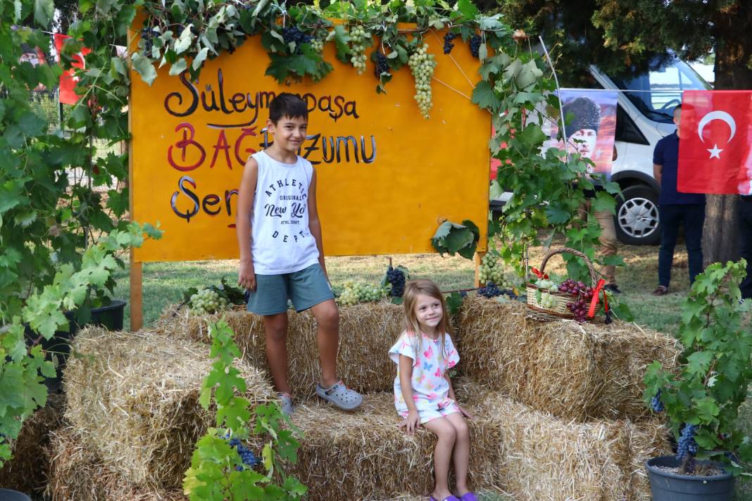 Tarım kentinde bağ bozumu böyle başladı: Muhteşem fotoğraflara konu oldu 6